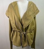 Young Fabulous & Broke Open Front Hooded Jacket in size small with cinched tie