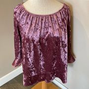 Velvet Off The Shoulder Top Size Small