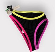 Salt Cove NEW Hipster Bikini Bottoms sz M L Swimsuit Colorful Black Pink NWT Emo