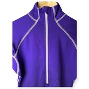 Nike  Pro Dri-Fit Running Top Pullover Half Zip Thumb Hole Cuff Purple Size S