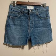 Reformation Cut Off Button Fly Raw Hem Shorts- Size 27