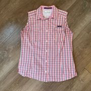 Columbia sleeveless plaid button up Super Bonehead PFG fishing women’s size L