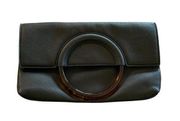 BP Nordstrom black faux leather clutch