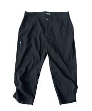 KHOMBU Black Sport Capris Pants Size L NEW