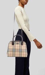 Authenticated Burberry Nova Check Dome Satchel