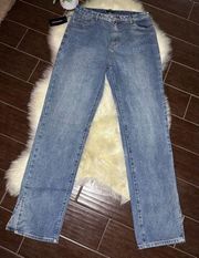 Pretty little things Tall mid wash split hem jeans sz 12 Tall