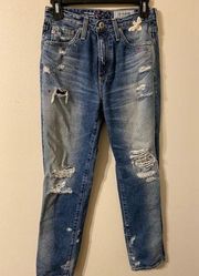 AG Adriano Goldschmied Jeans Phoebe Vintage High-Rise Taper Leg Honeybee 26R