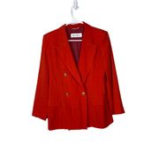 MaxMara Made in Italy Red Wool Blend Blazer