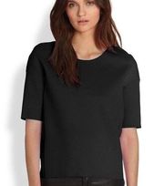 J Brand Black Auden Scuba Top Size Small S