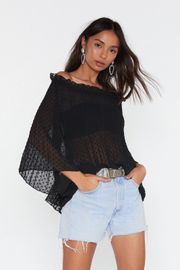 - Sheer Off-the-Shoulder Blouse