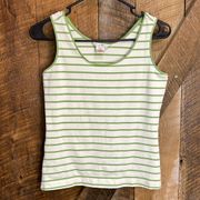 Tommy Bahama ladies green striped tank top size XS (2)