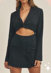 Crop Blazer Mini Dress