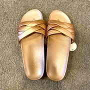 Danskin || Lavish Rose gold slides NWT