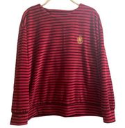 Vintage Jaclyn Smith Textured Velour Striped Top