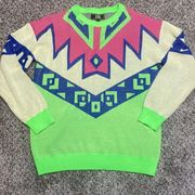 Lucky & Blessed retro ski sweater size medium NWOT