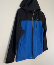 Asics unisex blue black rain full zip hoodie jacket size S