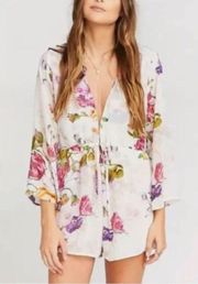 Show Me Your Mumu NWT  Lady In Lace Floral Roxy Romper, Size Small