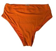 H&M Orange High Waist Swim Bottoms Size 10