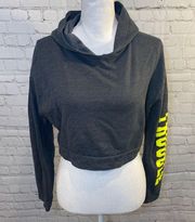 FLIRTITUDE ACTIVE Sweatshirt Cropped "Trouble" Gray-Large