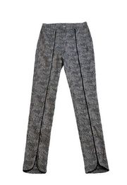 Joseph Ribkoff Vertical Seam Notched Ankle Skinny Stretch Pants Geo Print 183525