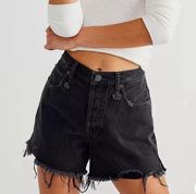 NWT WE THE FREE PEOPLE Makai Cut Off Jean Shorts Black