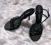 Nina black strappy dress shoes size 10