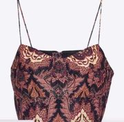 Embroidered Crop Top Copper size 8