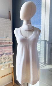 Milly Cutout Neck White Sleeveless Pullover Sweater Women’s Small