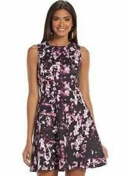 Jennifer Lopez Magenta Abstract Fit & Flare Scuba Dress Size 20W