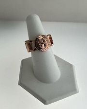 Marc Jacobs Rose Gold Lock Ring Size 8