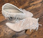 Tan Fringe Booties