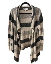 Habitat clothes to live in waterfall striped cardigan size Large gray sweater