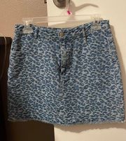 Leopard Jean Skirt