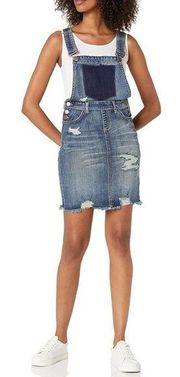 Dollhouse Women's Denim Skirtall Jean Skirt Bib Overalls Romper Size 9