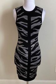 Karen Millen Black White Sleeveless Bandagd Dress