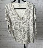 Joie Annora Snake Animal Print Sweater Wool Cashmere Size Small