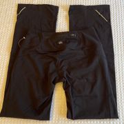 ATHLETA XXS Straight Up Powervita BLACK Straight Leg Running Pants Reflective