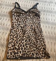 H&M leopard print stretch dress nightie M