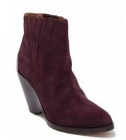 NEW Seychelles Park Suede Wedge Boot Burgundy