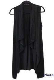 Potter’s Pot Black Sleeveless Waterfall Vest