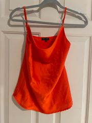 Orange Cowl Necked Tank Top