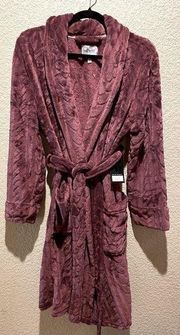 NWT Nine West Plush Robe Hawthorne Rose Color Size M