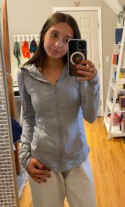 Grey 90 Degree Zip Up Athletic/Workout Jacket