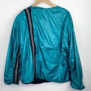 Koral Metallic Blue Asymmetrical Full Zip Jacket S