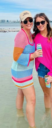 Colorful Crochet Swimsuit Cover Up 