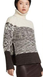 Phillip Lim wool chunk knit turtle neck sweater size large, NWT