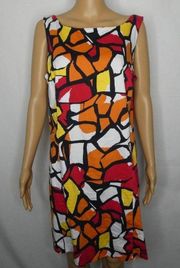 Peter Nygard Abstract Sleeveless Sheath Dress 14P