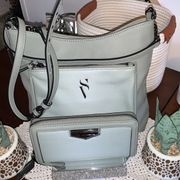 Simply Vera- Vera Wang Crossbody Bag With Matching Wallet Sage Ombré  NWT