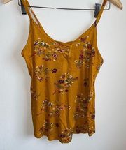 Pink Republic Yellow Floral Tank Top Size Small.