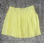 Yellow Pleated Skirt